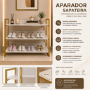Ver imagem 3 de Aparador Multifuncional Sapateira de Entrada Canto do Café Cozinha Lavanderia Multiuso