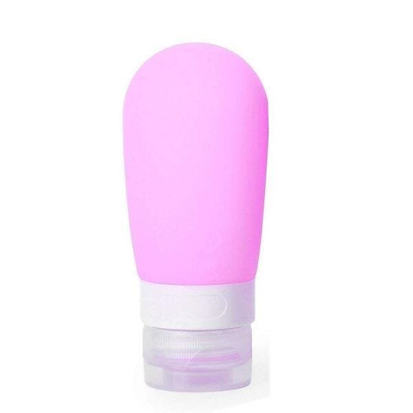 Kit de 4 Frascos de Silicone para Viagem - Rosa - 2