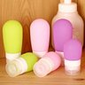 Kit de 4 Frascos de Silicone para Viagem - Rosa - 4