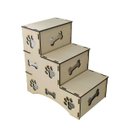 Ver imagem 1 de Escada Pet Para Cachorros E Gatos Em Mdf Com 3 Degraus