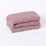Manta Sofa Sala Cama Solteiro Tricot Paris Rose - 1