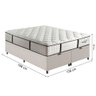 Cama Box Baú Casal Queen Colchão Molas Ensacadas Gazin com Pillow Veneza 158x198x71cm Branco/ - 3