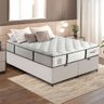 Cama Box Baú Casal Queen Colchão Molas Ensacadas Gazin com Pillow Veneza 158x198x71cm Branco/ - 2