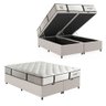 Cama Box Baú Casal Queen Colchão Molas Ensacadas Gazin com Pillow Veneza 158x198x71cm Branco/ - 1