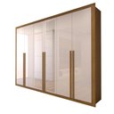 Ver imagem 3 de Guarda-roupa Casal Classic 6 Portas 6 Gavetas 100% Mdf com Espelho Cinamomo/off White - Panorama Mov