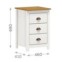 Ver imagem 3 de Conjunto de Quarto Casal Topázio Cama Cômoda e 2 Mesas de Cabeceira Madeira Branco Finestra Mó