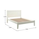 Ver imagem 5 de Conjunto de Quarto Casal Topázio Cama Cômoda e 2 Mesas de Cabeceira Madeira Branco Finestra Mó