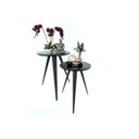 Ver imagem 5 de Conjunto 2 Mesinhas Lateral Canto Sala Quarto Redonda P.p Fs