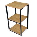 Ver imagem 3 de Prateleira Industrial Apoio Lateral Cor Preto Tampo Naturale