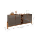 Ver imagem 2 de Aparador Adega Celtic Cinza Perola Cedro