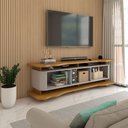 Ver imagem 2 de Rack para Tv até 75 Polegadas Aracaju 3 Portas Naturalle/off White - Panorama Móveis