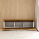 Ver imagem 5 de Rack para Tv até 75 Polegadas Aracaju 3 Portas Naturalle/off White - Panorama Móveis