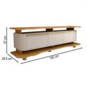 Ver imagem 4 de Rack para Tv até 75 Polegadas Aracaju 3 Portas Naturalle/off White - Panorama Móveis
