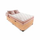 Ver imagem 1 de Cama Box Baú Solteiro 88 Suede Bege com Colchão Pillow Angel Molas Ensacadas 63x88x188