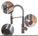 Ver imagem 2 de Monocomando para Cozinha de Mesa Bica Flexivel - Suporte Arco com Ima - Grey V-10645-291-Qs