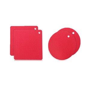 4 Esteira de Silicone Walfos, Suporte de Panelas Resistente Ao Calor Multiuso Antiderrapante