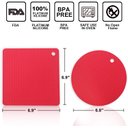 Ver imagem 5 de 4 Esteira de Silicone Walfos, Suporte de Panelas Resistente Ao Calor Multiuso Antiderrapante