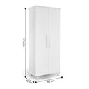 Ver imagem 2 de Armário Multiuso Organizador Scala Nobre 2 Portas MDF Branco Casah