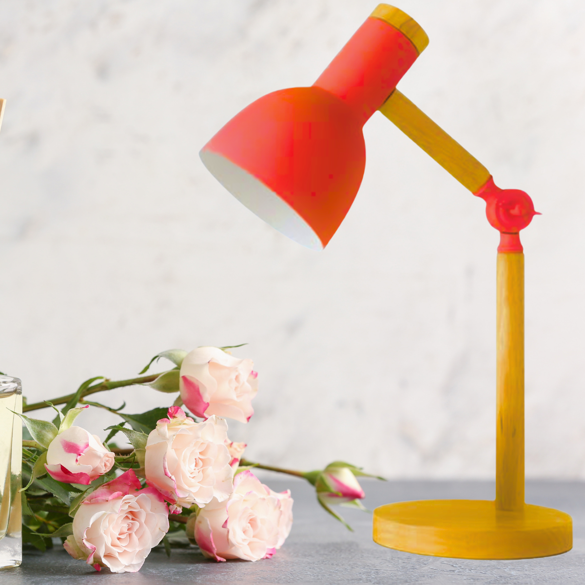Ver mais imagens de Luminária Mesa Abajur 45cm Articulada Retrô Madeira Gimpo Kjtd-685-pai:vermelho