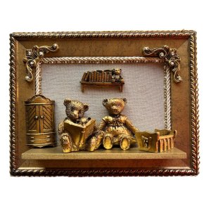 Quadrinho Decorativo Infantil Família Ursinho Luxo