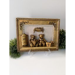 Quadrinho Decorativo Infantil Família Ursinho Luxo - 3