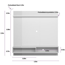 Painel Home Ripado Alvorada Amêndoa/Titânio Linea Brasil - 5