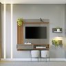 Painel Home Ripado Alvorada Amêndoa/Titânio Linea Brasil - 1
