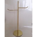 Ver imagem 4 de Kit Lavabo Dourado, Papeleira, Toalheiro E Lixeira