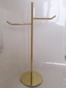 Ver imagem 4 de Kit Lavabo Dourado, Papeleira, Toalheiro E Lixeira