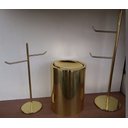 Ver imagem 7 de Kit Lavabo Dourado, Papeleira, Toalheiro E Lixeira