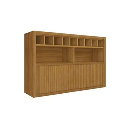 Armário Aéreo P/ Cozinha Baronesa 1 Porta C/ Adega 120cm Freijó - Nesher - 1