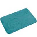 Ver imagem 1 de Tapete de Banheiro - Flor - 60cm x 40cm - Turquesa - Blanco