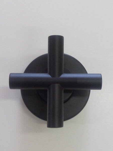 Kit com 4 Acabamento Registro 3/4 Similar Duna Classica Bl64 Preto Fosco - 3