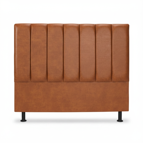 Cabeceira de Cama Box King 195cm Carla Premium Caramelo - Corino