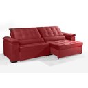 Ver imagem 3 de Sofá Retrátil e Reclinável Renew 2.90m Estilo Estofados - França Velusoft Cor "vermelho"