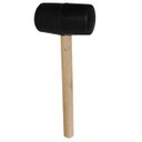 Ver imagem 1 de Martelo Borracha Ergonomico Cabo Madeira Piso Chao Ceramica Manutençao Reparo Moveis Montagem Obra C