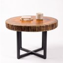 Ver imagem 4 de Mesa de Centro e Canto Bolacha Madeira Maciça Rústica