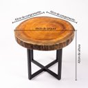 Ver imagem 3 de Mesa de Centro e Canto Bolacha Madeira Maciça Rústica