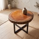 Ver imagem 7 de Mesa de Centro e Canto Bolacha Madeira Maciça Rústica