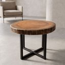 Ver imagem 2 de Mesa de Centro e Canto Bolacha Madeira Maciça Rústica