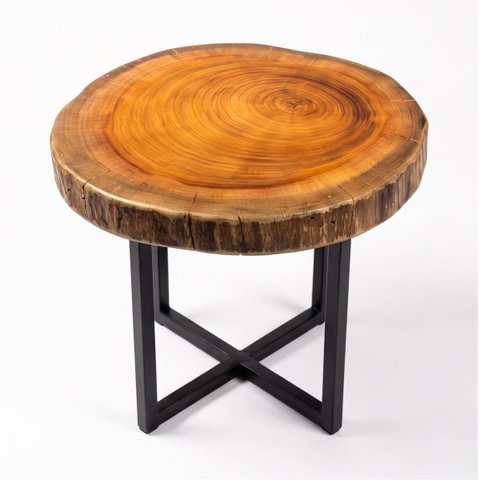 Mesa de Centro e Canto Bolacha Madeira Maciça Rústica