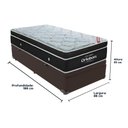 Ver imagem 2 de Cama Box Baú Solteiro Colchão Ortobom Elegant Mola Ensacada Cor:marrom