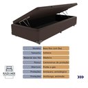 Ver imagem 5 de Cama Box Baú Solteiro Colchão Ortobom Elegant Mola Ensacada Cor:marrom