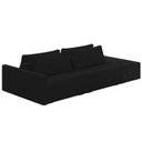 Ver imagem 1 de Sofá Ilha Modular com Puff para Sala Living 252cm Georgia K04 Veludo Preto - Mpozenato