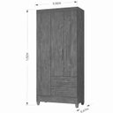 Ver imagem 6 de Guarda Roupa Lima 103cm 4 Portas Branco Rosa Flex Moval