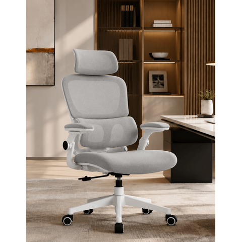 Cadeira Escritório Ergonômica Premium Kazartte - Cinza