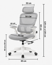 Ver imagem 6 de Cadeira Escritório Ergonômica Premium Kazartte - Cinza