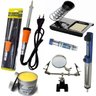 Kit Solda Ferro Tubetes Lupa Sugador e Suporte - 127V 60W - 1