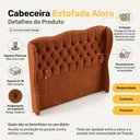 Ver imagem 3 de Cabeceira Cama Box King Size Alora 195cm Estofada Capitonê Moderna Bouclê Terracota - Desk Design