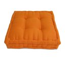 Ver imagem 1 de Futon Turco 50x50x12cm - Tecido Algodão Cotelê - Cor Laranja Ref.07